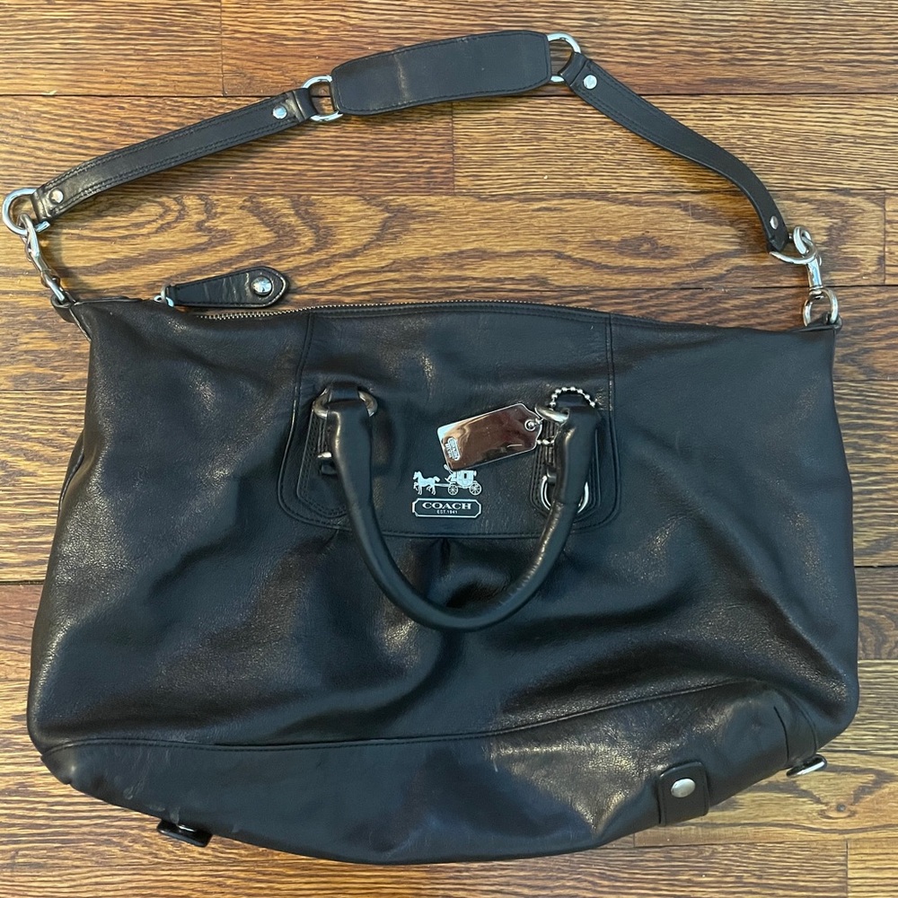 Coach Black Leather Madison Sabrina Conver… - Picture 1 of 9